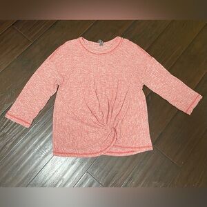 Anthropologie Women's Ribbed Twist Long Sleeve Thermal
Top Pink Size S